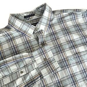Fish Hippie Co Mens Solace Collection Plaid Long Sleeve Button Down Large